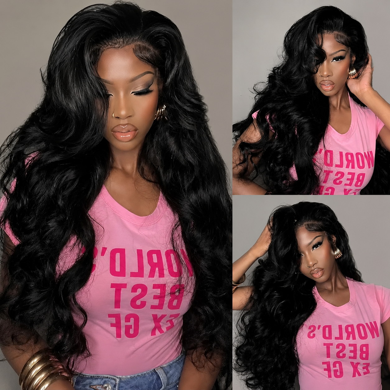 Hd Lace Frontal Wig Human Hair Pre Plucked - Parrucche in capelli umani con pizzo