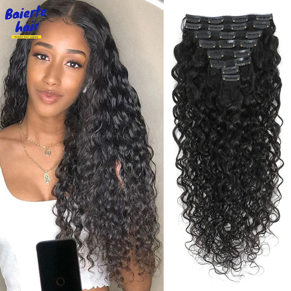 Seamless Clip In Hair Extensions Human Hair - Extension per capelli umani con clip,