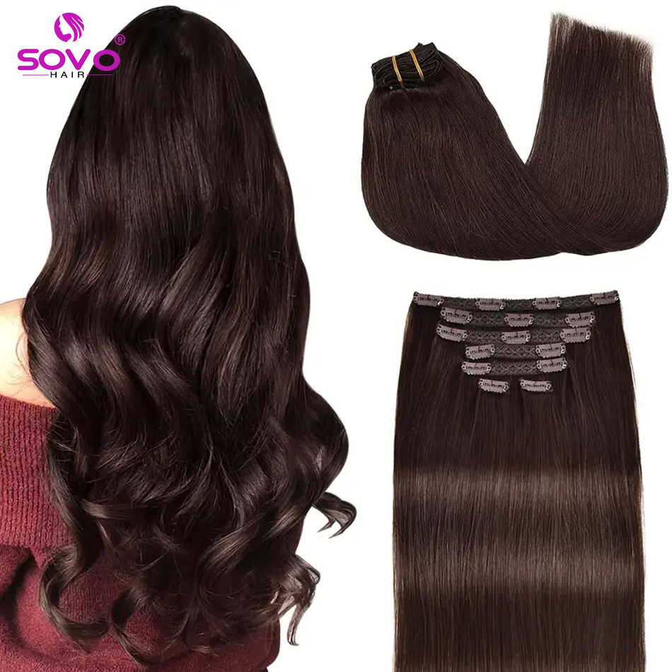 Seamless Clip In Hair Extensions Human Hair - Estensioni dei capelli con clip Capelli
