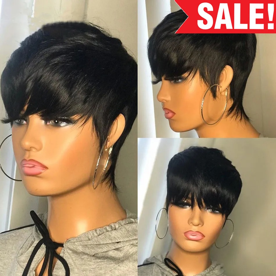 Parrucche corte in capelli uma - Short Pixie Cut Wig Human Hair Cheap recensione e prezzo
